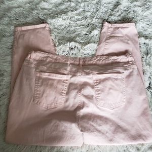 Pastel pink jeans/ pants.